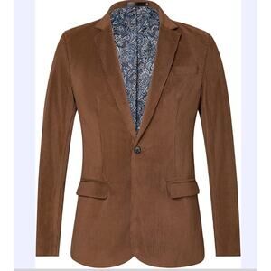 WZIKAI Men's Corduroy Blazer - Slim Fit, Size M, NWT